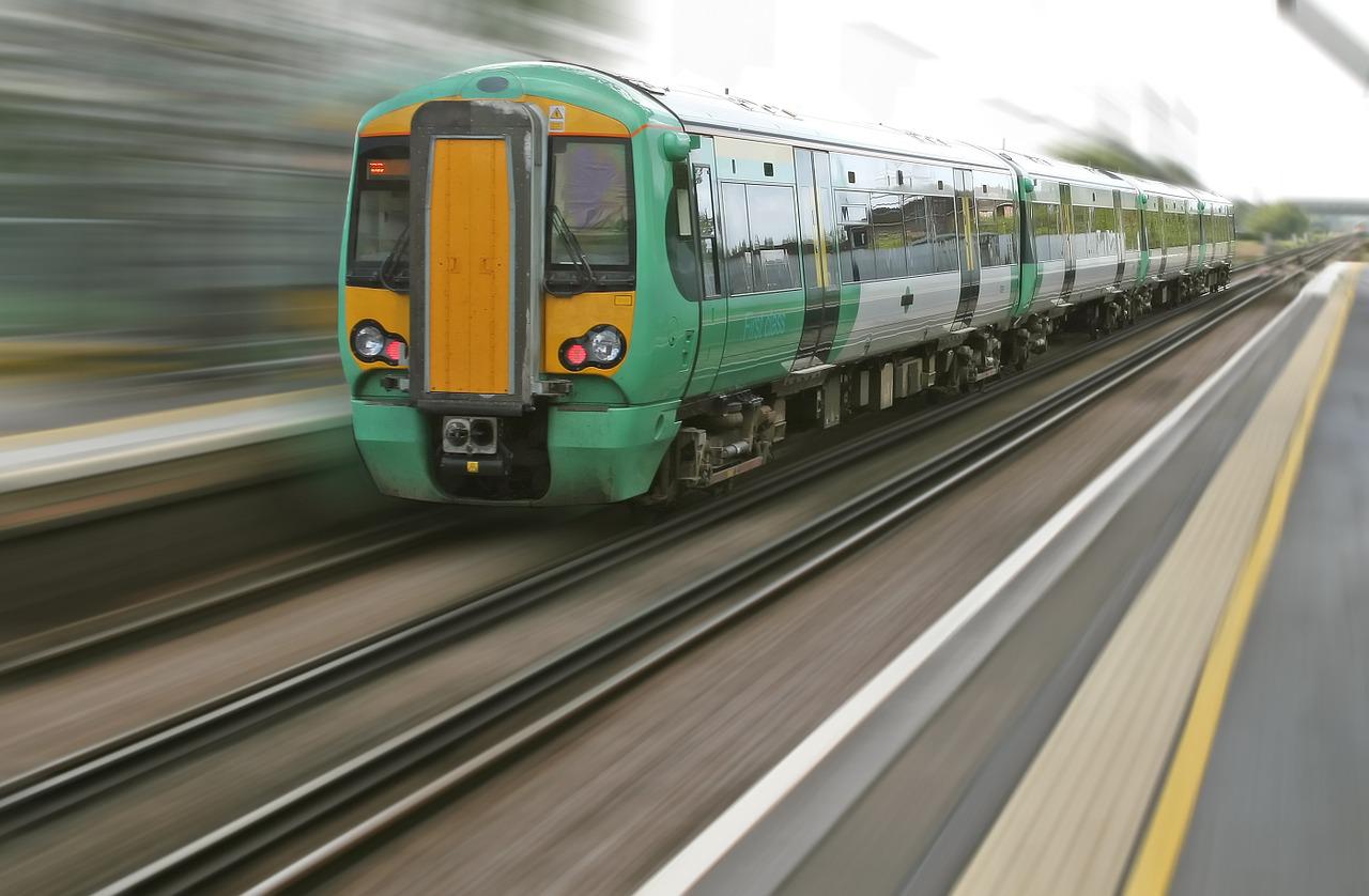 train passing platform